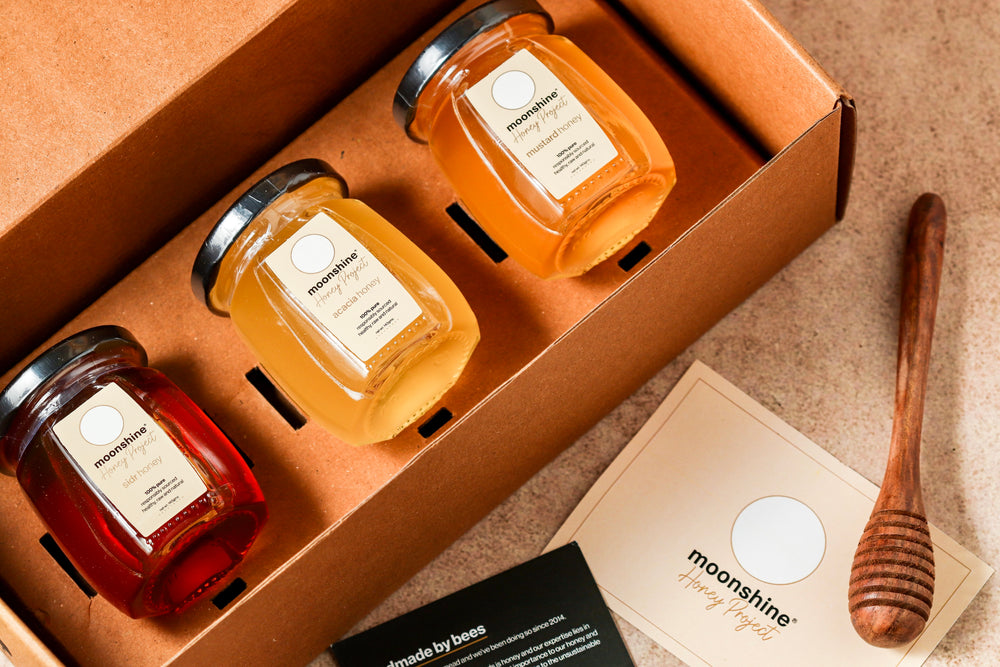
                  
                    Load image into Gallery viewer, Assorted 3 Pack (Sidr, Acacia &amp;amp; Mustard Honey 140g each)
                  
                
