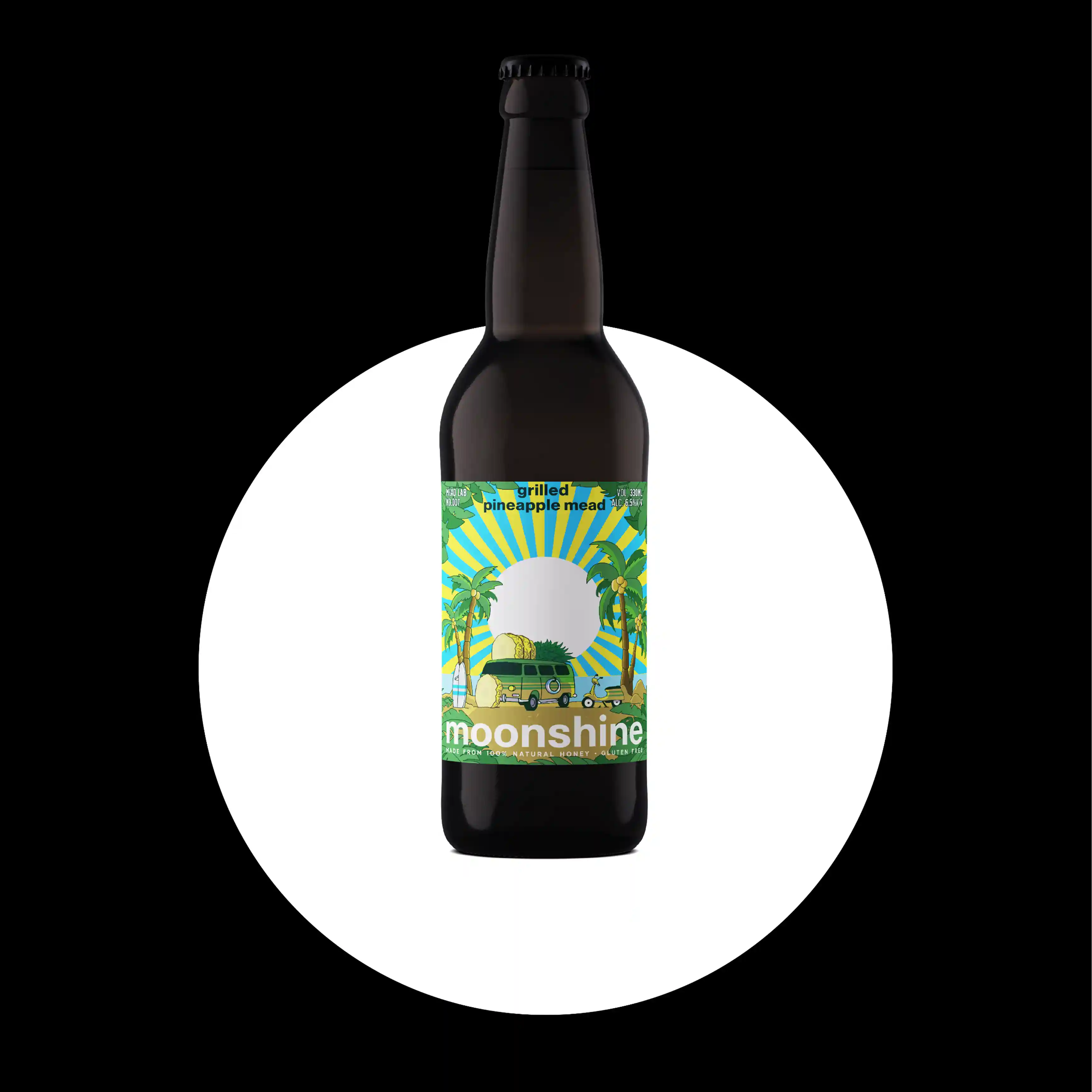 Grilled Pineapple Mead bottle