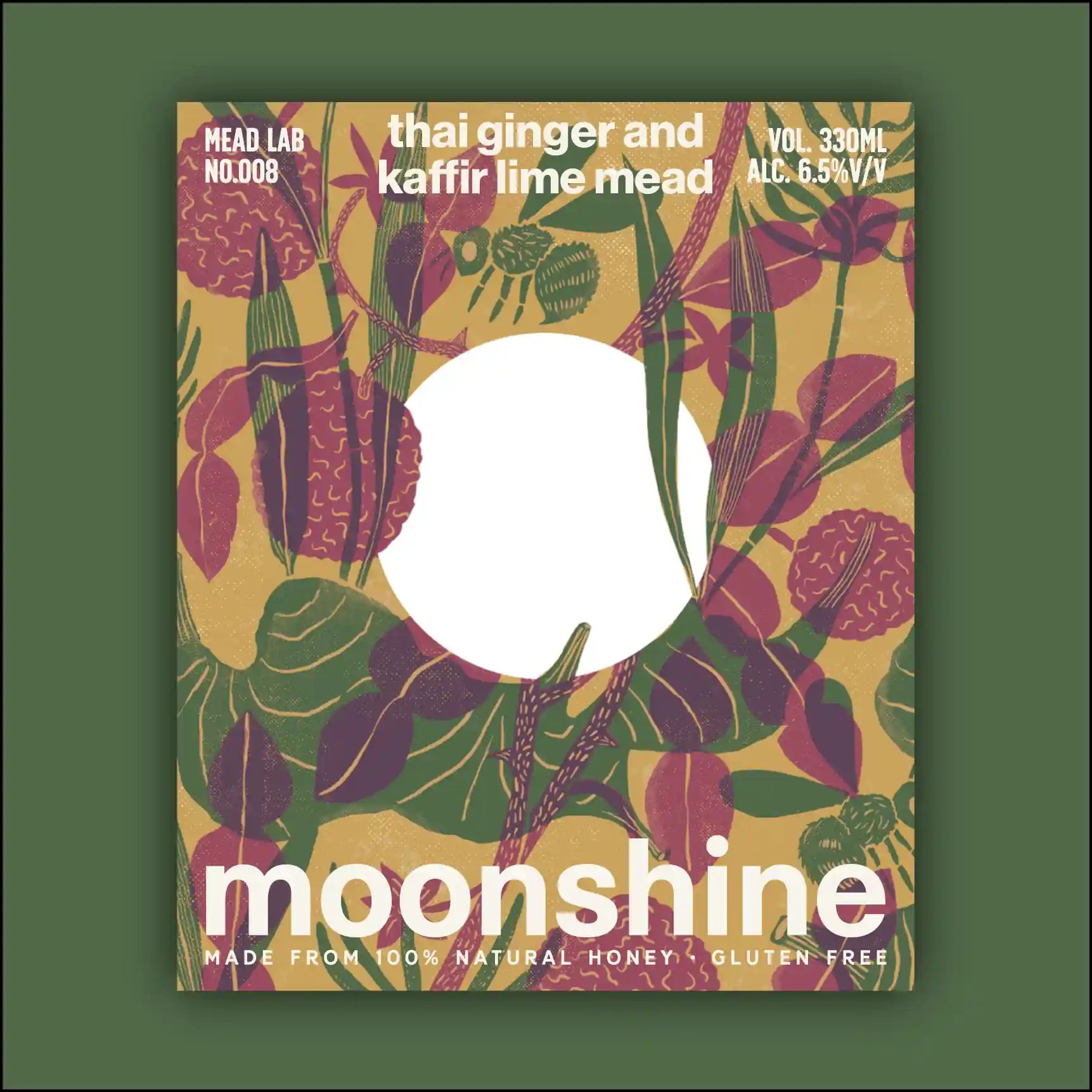 Thai Ginger and Kaffir Lime Mead label